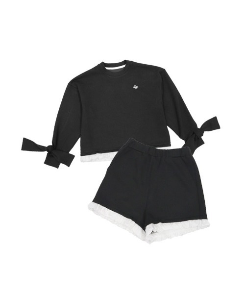 DONOBAN(ドノバン)の「ホイップフリルセットアップ(スウェット・レディース・ブラック/グレー・ONE SIZE)」の7枚目の写真