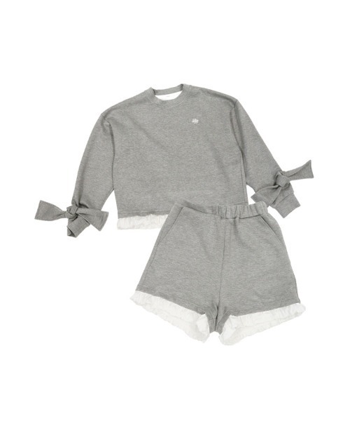 DONOBAN(ドノバン)の「ホイップフリルセットアップ(スウェット・レディース・ブラック/グレー・ONE SIZE)」の8枚目の写真