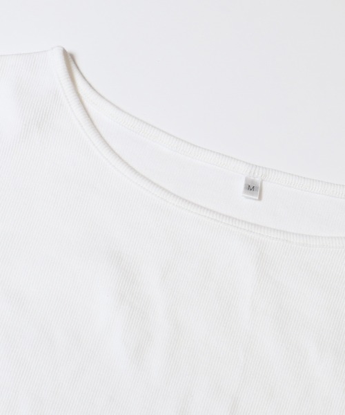 coca(coca)(コカ)の「袖シャーリングレイヤードトップス(Tシャツ/カットソー・レディース・ホワイト/ブラック・L/M/S)」の16枚目の写真