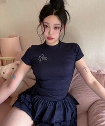 SEQUENZ（シークエンズ）の「※WEB限定   セットアップ対応   レディースグリッターコンパクトT  sqnz glitter compact tee（Tシャツ/カットソー）」