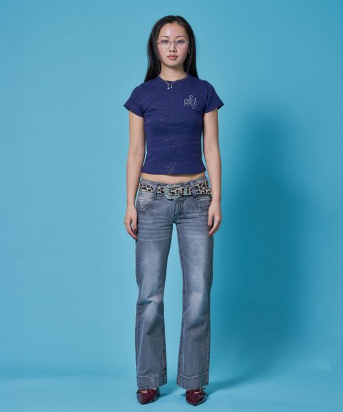 SEQUENZ(シークエンズ)の「※WEB限定 / セットアップ対応 / レディースグリッターコンパクトT /sqnz glitter compact tee(Tシャツ/カットソー・レディース・ブラック/ダークネイビー/ライトピンク・MEDIUM/SMALL)」の17枚目の写真