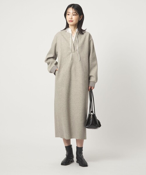 green label relaxing（グリーンレーベルリラクシング）の「メルトンライク ワンピース（ワンピース・レディース・グレー系/ブラウン系/ダークグレー・FREE）」の17枚目の写真