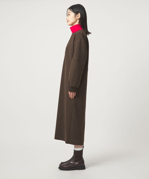 green label relaxing（グリーンレーベルリラクシング）の「メルトンライク ワンピース（ワンピース・レディース・グレー系/ブラウン系/ダークグレー・FREE）」の8枚目の写真