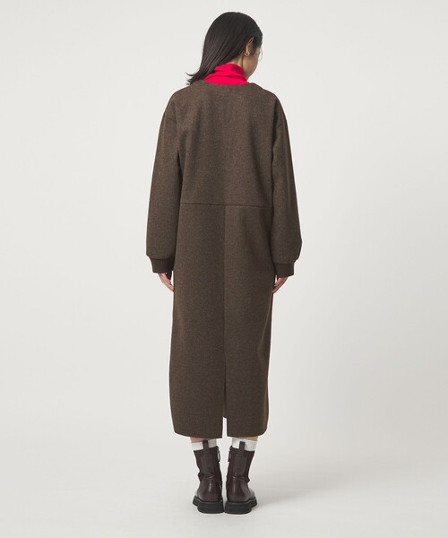 green label relaxing（グリーンレーベルリラクシング）の「メルトンライク ワンピース（ワンピース・レディース・グレー系/ブラウン系/ダークグレー・FREE）」の7枚目の写真