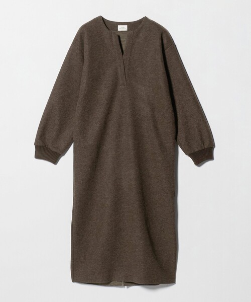 green label relaxing（グリーンレーベルリラクシング）の「メルトンライク ワンピース（ワンピース・レディース・グレー系/ブラウン系/ダークグレー・FREE）」の6枚目の写真