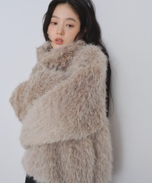 PVT（ピーブイティー）の「コンパクトファーコクーンブルゾン（ブルゾン）」