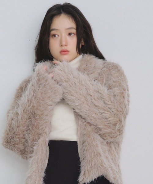 P.V.T(ピーブイティー)の「コンパクトファーコクーンブルゾン(ブルゾン・レディース・ベージュ/ブラウン・M)」の16枚目の写真