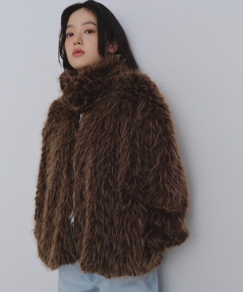 P.V.T(ピーブイティー)の「コンパクトファーコクーンブルゾン(ブルゾン・レディース・ベージュ/ブラウン・M)」の18枚目の写真
