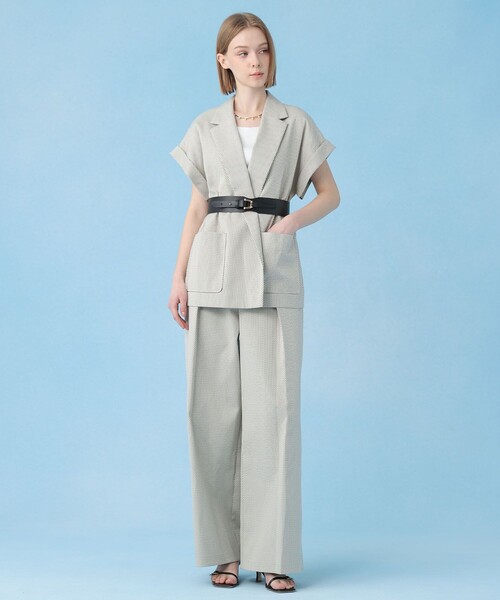 ANAYI（アナイ）の「【セットアップ対応商品】モノトーンドットジャガードタックワイドパンツ（その他パンツ・レディース・ブラック/アイボリー・38/36/34）」の8枚目の写真