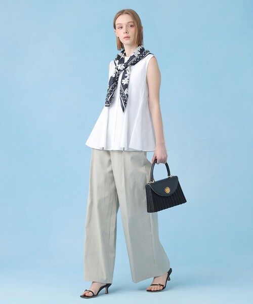 ANAYI（アナイ）の「【セットアップ対応商品】モノトーンドットジャガードタックワイドパンツ（その他パンツ・レディース・ブラック/アイボリー・38/36/34）」の9枚目の写真