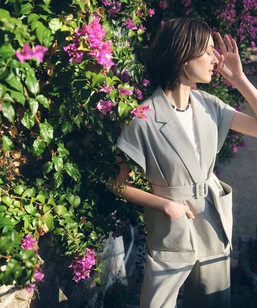 ANAYI（アナイ）の「【セットアップ対応商品】モノトーンドットジャガードタックワイドパンツ（その他パンツ・レディース・ブラック/アイボリー・38/36/34）」の13枚目の写真