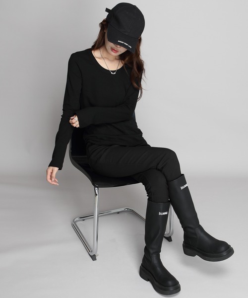 by LEGNA（バイレグナ）の「裏起毛 スキニーストレッチパンツ（その他パンツ・レディース・ブラック/ブラックミックス/インディゴブルー・M-Long/L-Long/L-Regular/M-Regular）」の20枚目の写真