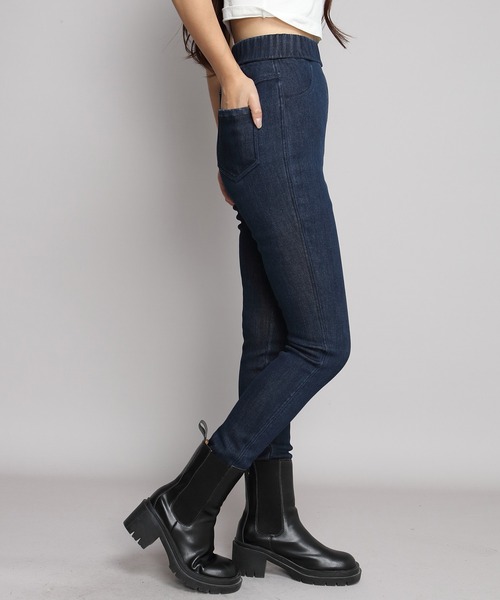 by LEGNA（バイレグナ）の「裏起毛 スキニーストレッチパンツ（その他パンツ・レディース・ブラック/ブラックミックス/インディゴブルー・M-Long/L-Long/L-Regular/M-Regular）」の5枚目の写真