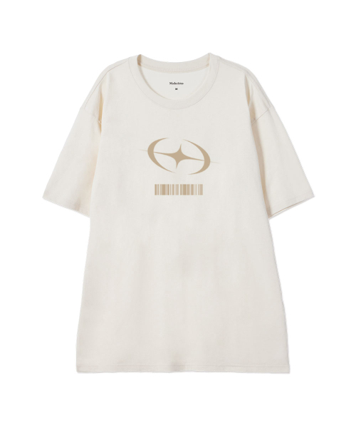 MAKEITTO（メイキット）の「[FLASH BARCODE] CREW NECK TEE_CREAM（Tシャツ/カットソー・メンズ・その他・MEDIUM/LARGE/X-LARGE/XX-LARGE）」の2枚目の写真