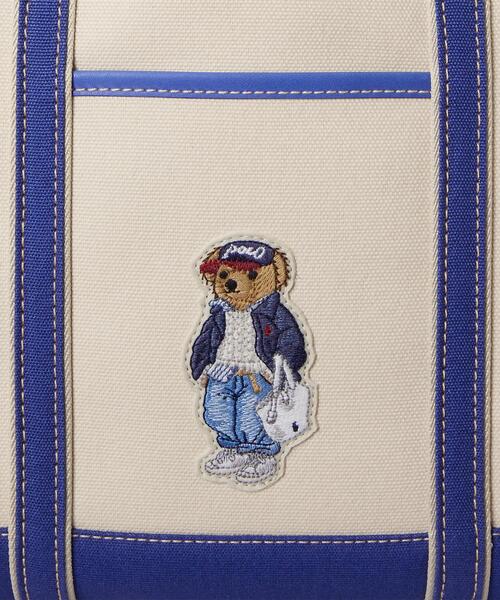 POLO RALPH LAUREN（ポロ ラルフ ローレン）の「Polo ベア キャンバス スモール ショッパー トート（トートバッグ・レディース・ブルー・ONE）」の7枚目の写真