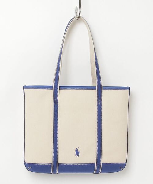 POLO RALPH LAUREN（ポロ ラルフ ローレン）の「Polo ベア キャンバス スモール ショッパー トート（トートバッグ・レディース・ブルー・ONE）」の5枚目の写真