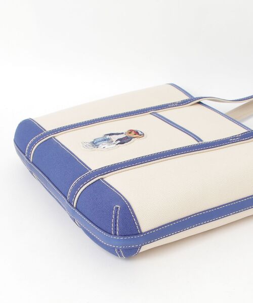 POLO RALPH LAUREN（ポロ ラルフ ローレン）の「Polo ベア キャンバス スモール ショッパー トート（トートバッグ・レディース・ブルー・ONE）」の4枚目の写真
