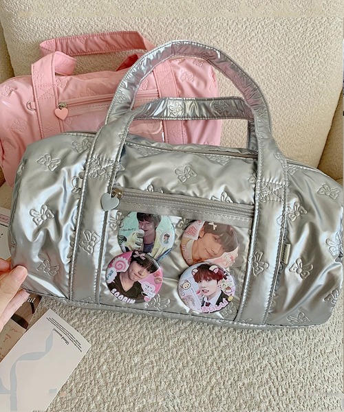 セール】痛バ 痛バッグ 推し活 リボンキルティング クリアポケット付き