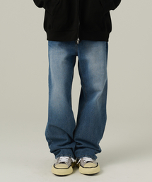 ANALOG MOOD（アナログムード）の「ベーシックウォッシングセミワイドデニムパンツ（中青）（デニムパンツ）」