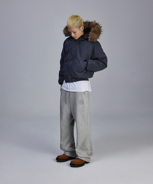 SCALLYWAG（スカリーワグ）の「フレアバギー裏起毛トレーニングパンツ[グレー]（スウェットパンツ・レディース・その他・M/L）」の5枚目の写真