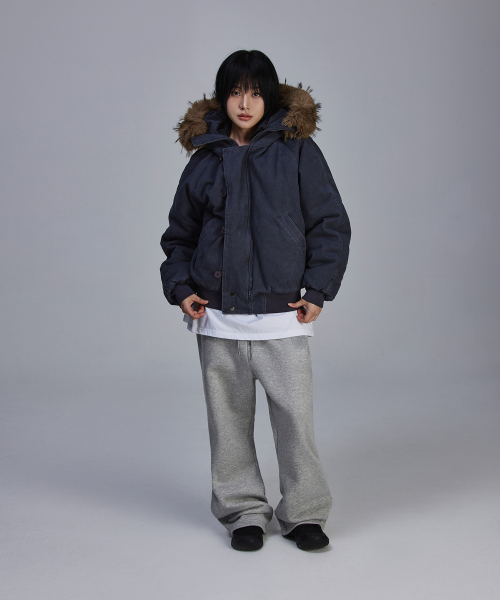 SCALLYWAG（スカリーワグ）の「フレアバギー裏起毛トレーニングパンツ[グレー]（スウェットパンツ・レディース・その他・M/L）」の8枚目の写真
