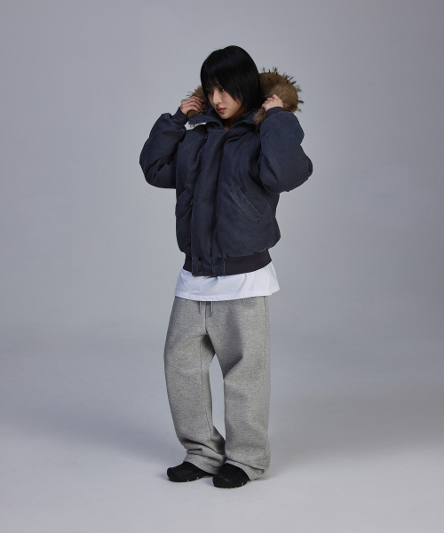 SCALLYWAG（スカリーワグ）の「フレアバギー裏起毛トレーニングパンツ[グレー]（スウェットパンツ・レディース・その他・M/L）」の9枚目の写真