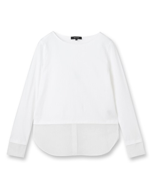 UNTITLED(アンタイトル)の「【洗える/Tシャツ】シャツディテールレイヤードプルオーバー(Tシャツ/カットソー・レディース・ホワイト・44/04/02/00/50/48)」の12枚目の写真