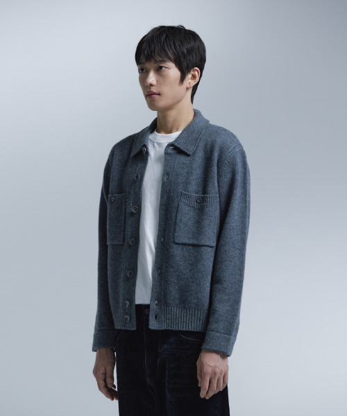 NONBLANK(ノンブランク)の「ニットジャケット_GREY(ニット/セーター・メンズ・グレー・XL/M/L)」の11枚目の写真