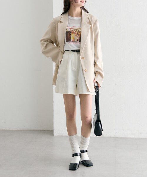 mystic(ミスティック)の「ベルト付きタックキュロット(その他パンツ・レディース・アイボリー/ブラック・1/2)」の13枚目の写真