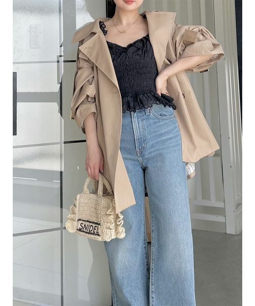 SNIDEL（スナイデル）の「コットンシャーリングブラウス（シャツ/ブラウス・レディース・ブラック/ホワイト/ミント・F）」の11枚目の写真