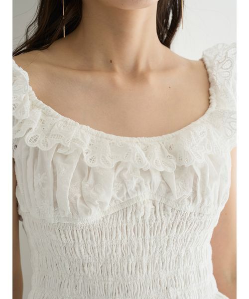 SNIDEL（スナイデル）の「コットンシャーリングブラウス（シャツ/ブラウス・レディース・ブラック/ホワイト/ミント・F）」の17枚目の写真