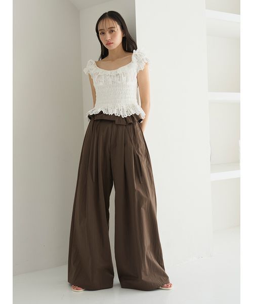 SNIDEL（スナイデル）の「コットンシャーリングブラウス（シャツ/ブラウス・レディース・ブラック/ホワイト/ミント・F）」の22枚目の写真