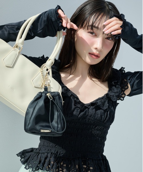 SNIDEL（スナイデル）の「コットンシャーリングブラウス（シャツ/ブラウス・レディース・ブラック/ホワイト/ミント・F）」の2枚目の写真