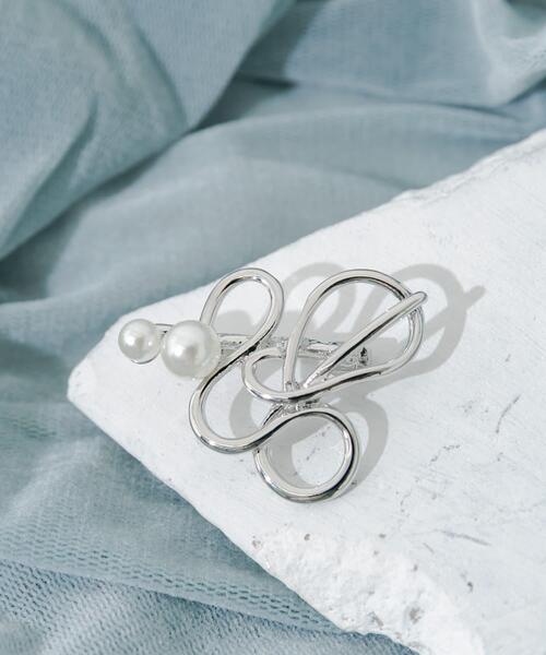 SMELLY(スメリー)の「メタルラインポイントパールブローチ(ブローチ/コサージュ・レディース・シルバー系その他・-)」の3枚目の写真