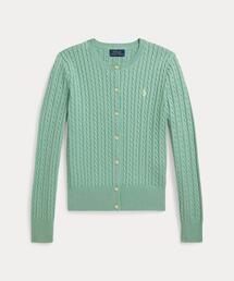 ケーブルニット コットン ペプラム カーディガン（カーディガン/ボレロ