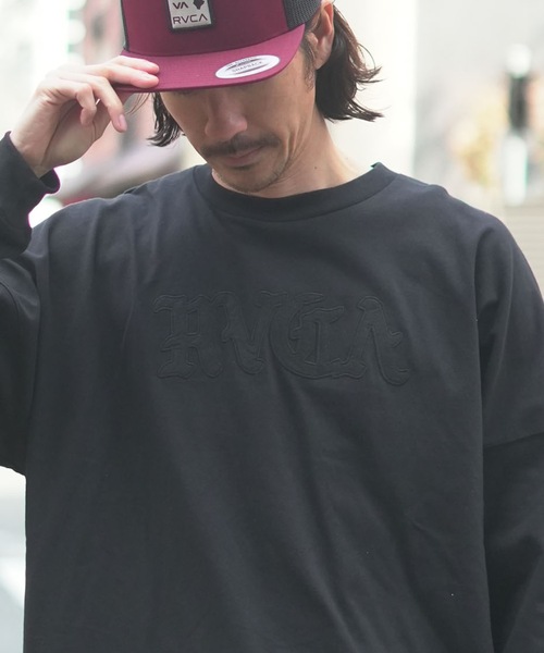 RVCA(ルーカ)の「RVCA メンズ TONE TONE OE LT ロンT 【2026年春夏モデル】/ルーカバックプリント長袖ロンT(Tシャツ/カットソー・メンズ・ホワイト/ブラック/ブラック系その他/グリーン系その他・SMALL/MEDIUM/X-LARGE/LARGE)」の1枚目の写真