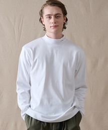 スムース モックネック 長袖Tシャツ