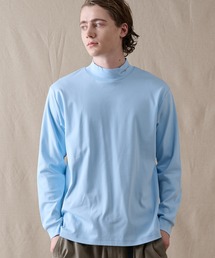 スムース モックネック 長袖Tシャツ