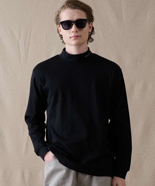Eddie Bauer(エディーバウアー)の「スムース モックネック 長袖Tシャツ(Tシャツ/カットソー・メンズ・ライトブルー/ネイビー/ブラック/杢グレー/ピンク/ホワイト・M/XXL/XL/L/S)」の3枚目の写真