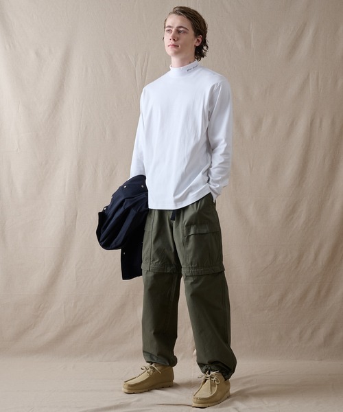 Eddie Bauer(エディーバウアー)の「スムース モックネック 長袖Tシャツ(Tシャツ/カットソー・メンズ・ライトブルー/ネイビー/ブラック/杢グレー/ピンク/ホワイト・M/XXL/XL/L/S)」の9枚目の写真