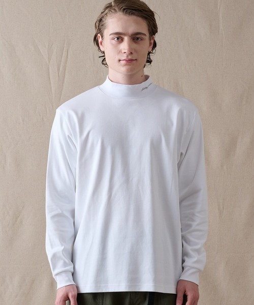 Eddie Bauer(エディーバウアー)の「スムース モックネック 長袖Tシャツ(Tシャツ/カットソー・メンズ・ライトブルー/ネイビー/ブラック/杢グレー/ピンク/ホワイト・M/XXL/XL/L/S)」の18枚目の写真