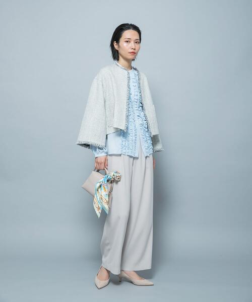 URBAN RESEARCH ROSSO WOMEN(アーバンリサーチ ロッソ)の「フロントフリルデザインブラウス(シャツ/ブラウス・レディース・ブラック/イエロー系その他/ブルー系その他・FREE)」の5枚目の写真