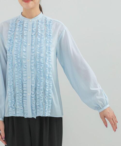 URBAN RESEARCH ROSSO WOMEN(アーバンリサーチ ロッソ)の「フロントフリルデザインブラウス(シャツ/ブラウス・レディース・ブラック/イエロー系その他/ブルー系その他・FREE)」の13枚目の写真