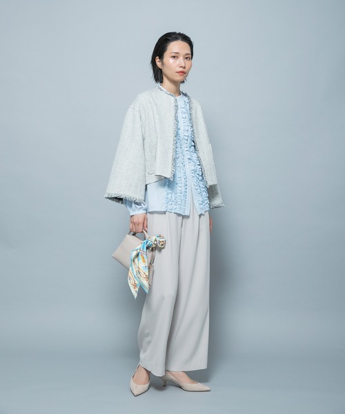 URBAN RESEARCH ROSSO WOMEN(アーバンリサーチ ロッソ)の「フロントフリルデザインブラウス(シャツ/ブラウス・レディース・ブラック/イエロー系その他/ブルー系その他・FREE)」の5枚目の写真