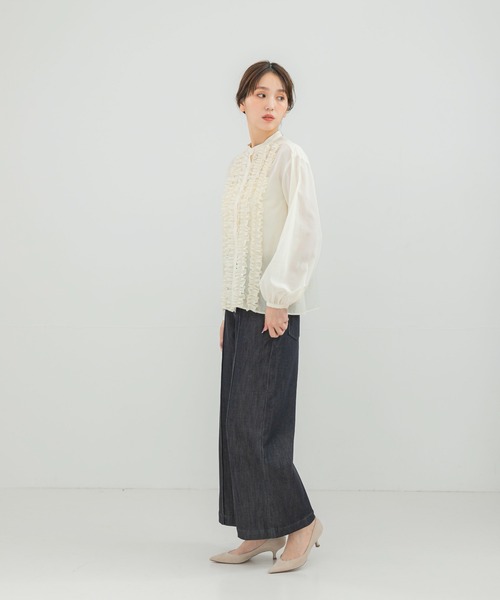 URBAN RESEARCH ROSSO WOMEN(アーバンリサーチ ロッソ)の「フロントフリルデザインブラウス(シャツ/ブラウス・レディース・ブラック/イエロー系その他/ブルー系その他・FREE)」の10枚目の写真