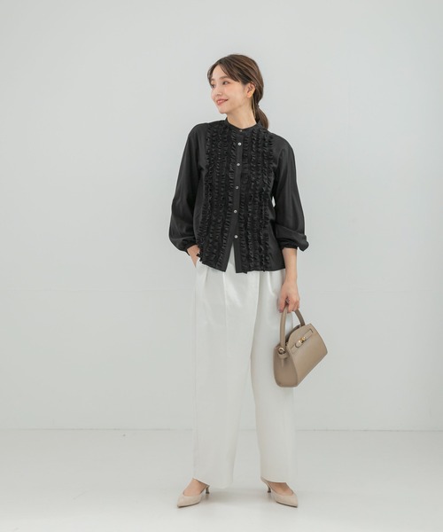 URBAN RESEARCH ROSSO WOMEN(アーバンリサーチ ロッソ)の「フロントフリルデザインブラウス(シャツ/ブラウス・レディース・ブラック/イエロー系その他/ブルー系その他・FREE)」の16枚目の写真