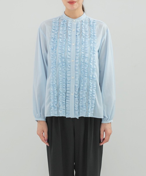 URBAN RESEARCH ROSSO WOMEN(アーバンリサーチ ロッソ)の「フロントフリルデザインブラウス(シャツ/ブラウス・レディース・ブラック/イエロー系その他/ブルー系その他・FREE)」の18枚目の写真