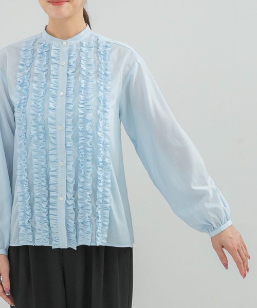 URBAN RESEARCH ROSSO WOMEN(アーバンリサーチ ロッソ)の「フロントフリルデザインブラウス(シャツ/ブラウス・レディース・ブラック/イエロー系その他/ブルー系その他・FREE)」の21枚目の写真