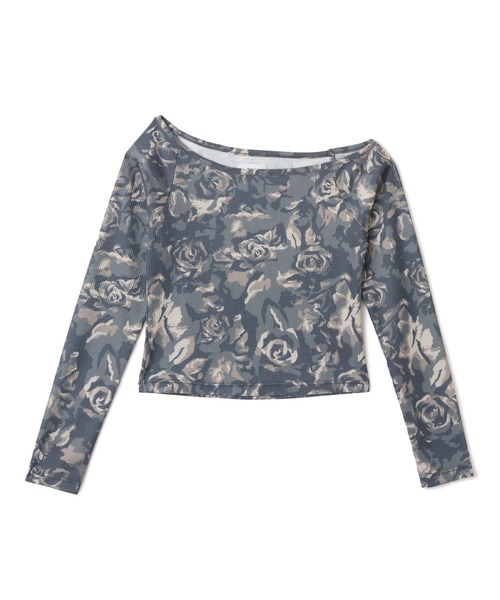 atmos pink(アトモスピンク)の「atmos pink Rose Camouflage LS T-shirt / アトモスピンク ローズ カモフラージュ LS T-シャツ(Tシャツ/カットソー・レディース・ピンク/カーキ・FREE)」の1枚目の写真
