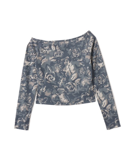 atmos pink(アトモスピンク)の「atmos pink Rose Camouflage LS T-shirt / アトモスピンク ローズ カモフラージュ LS T-シャツ(Tシャツ/カットソー・レディース・ピンク/カーキ・FREE)」の15枚目の写真